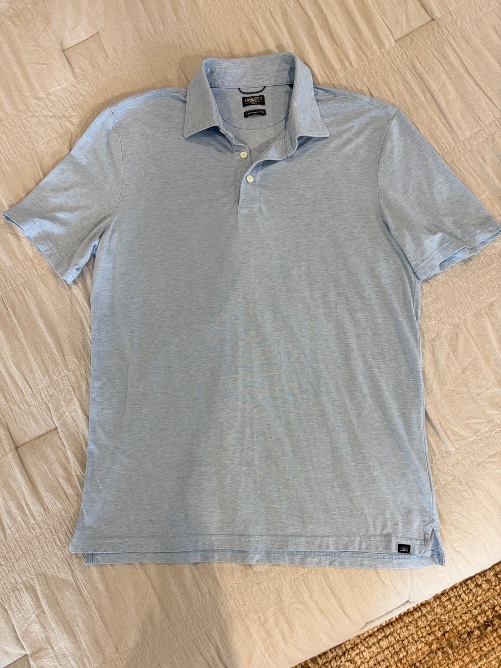 Faherty Sky Blue Movement Polo